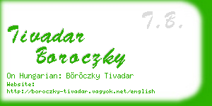 tivadar boroczky business card